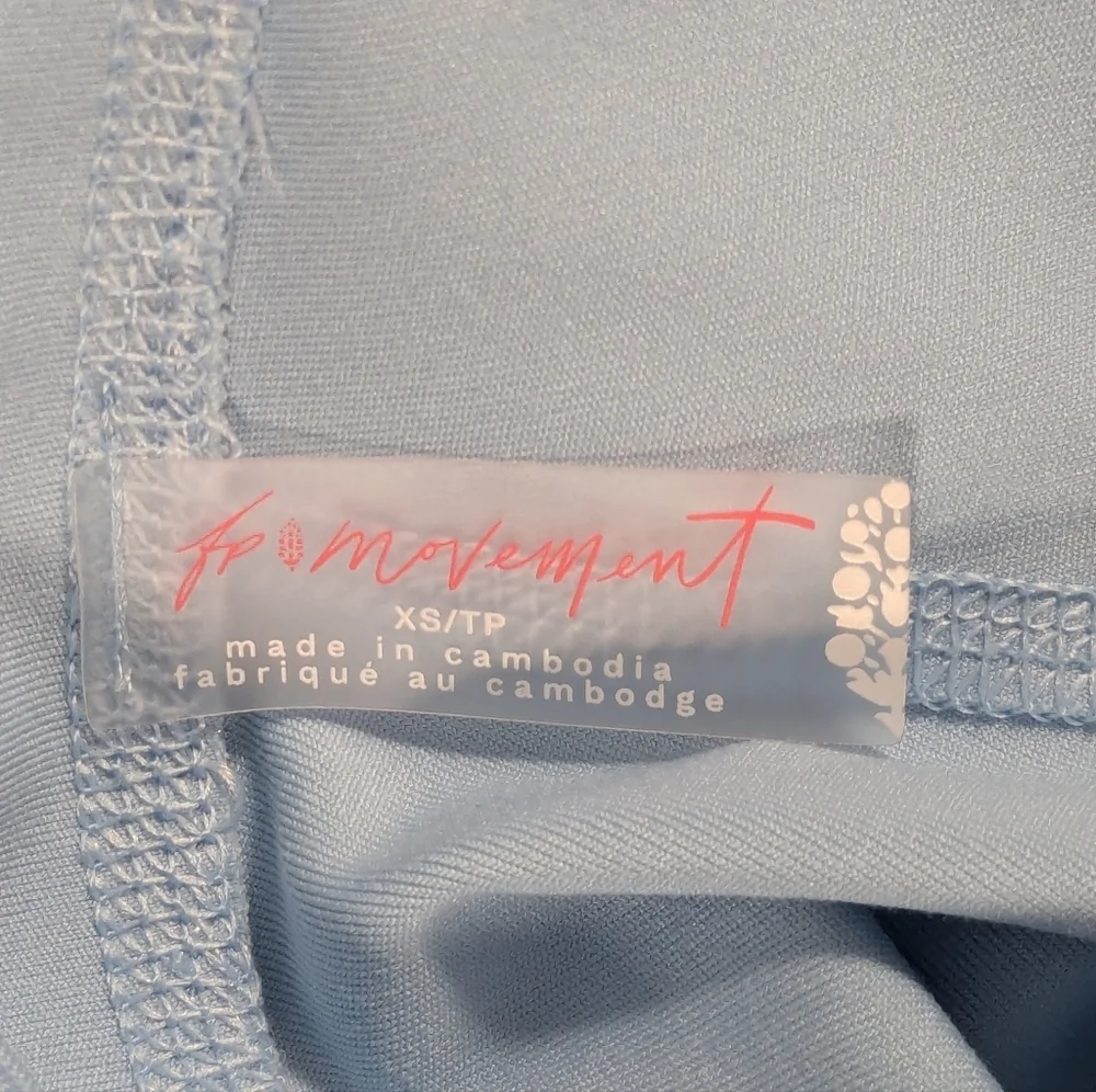 New Free People Movement Back It Up Women's Light Blue Jumpsuit Size Extra Small - Picture 7 of 12